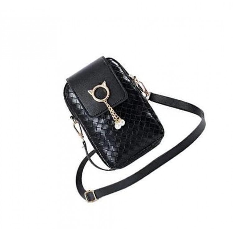 Сумочка кросс-боди мини черная, 175*35*120мм, 1шт