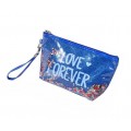Косметичка Love Forever 230X135X65 мм, синя 1шт.
