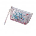 Косметичка Love Forever 230X135X65 мм, срібло 1шт.