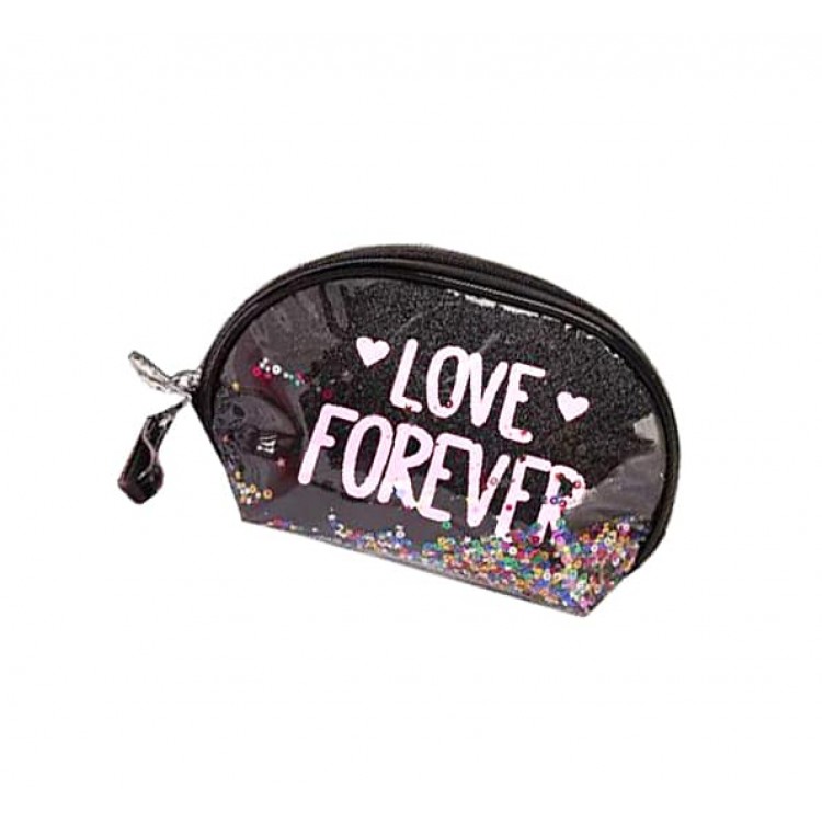 Косметичка  Love Forever 230X147X65 мм, черная 1шт.