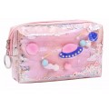 Косметичка Cosmo Pink Galaxy рожева з об’ємним декором 190*110*50мм CS1139R