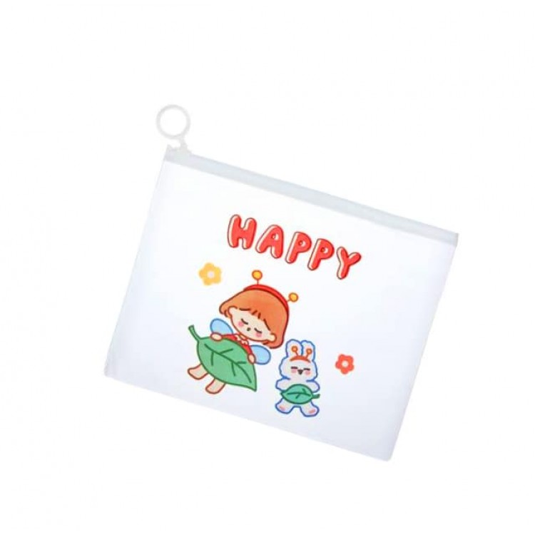 Косметичка дитяча прозора Happy 210х168 мм