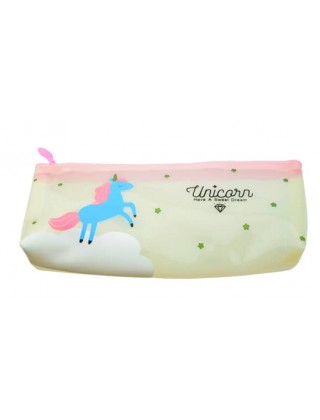 Косметичка прозора "Unicorn Have a sweet dream" 200*80*35мм, молочна
