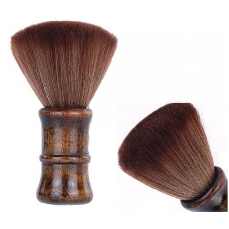 Щітка для змітання волосся професійна перукарська BARBER BRUSH CS 601 деревяна ручка