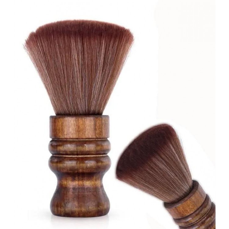 Щетка для сметки волос профессиональная парикмахерская BARBER BRUSH CS 602 деревянная ручка