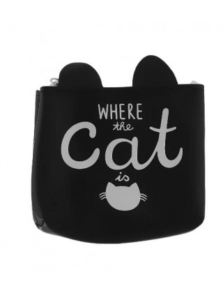 Силиконовый кошелек CS 1110 на застежке "Home Is Where My Cat Is"