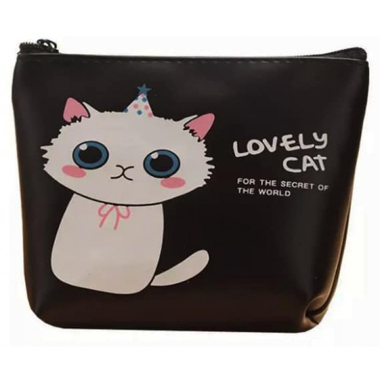 Гаманець для дрібних речей LOVELY CAT 12x10х3,5cm чорний CS1113