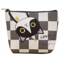 Гаманець для дрібних речей LOVELY CAT 12x10х3,5cm сіра клітинка CS1114