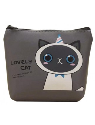 Гаманець для дрібних речей LOVELY CAT 12x10х3,5cm сірий CS1115