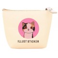 Гаманець для дрібних речей ILLUST STIKER 12x10х3,5см бежевий CS1118