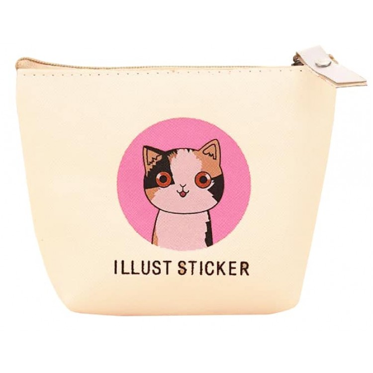 Гаманець для дрібних речей ILLUST STIKER 12x10х3,5см бежевий CS1118