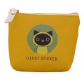 Кошелек для мелких вещей ILLUST STIKER 12x10х3,5см горчичный CS1120