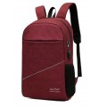 Рюкзак багатофункціональний водонепроникний, USB роз'єм, поліестер, розмір 290*440*140см, червоний