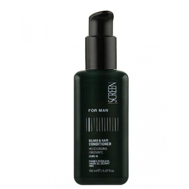 Кондиционер несмываемый мужской для Волос и Бороды Screen For Man Beard & Hair Conditioner 150 ml