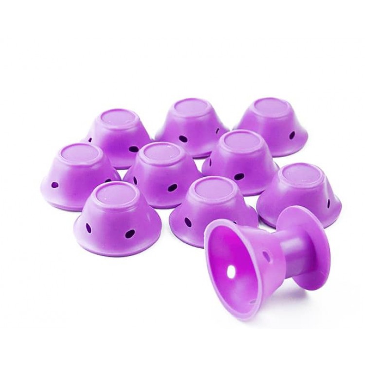Бигуди  Hair Magic Curler  силиконовые CS 708V  для завивки волос фиолет 1уп/10шт