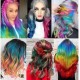 Гребінець з кольоровою крейдою CS499B " Colorful Hair chalk " для волосся 105*25мм, синій