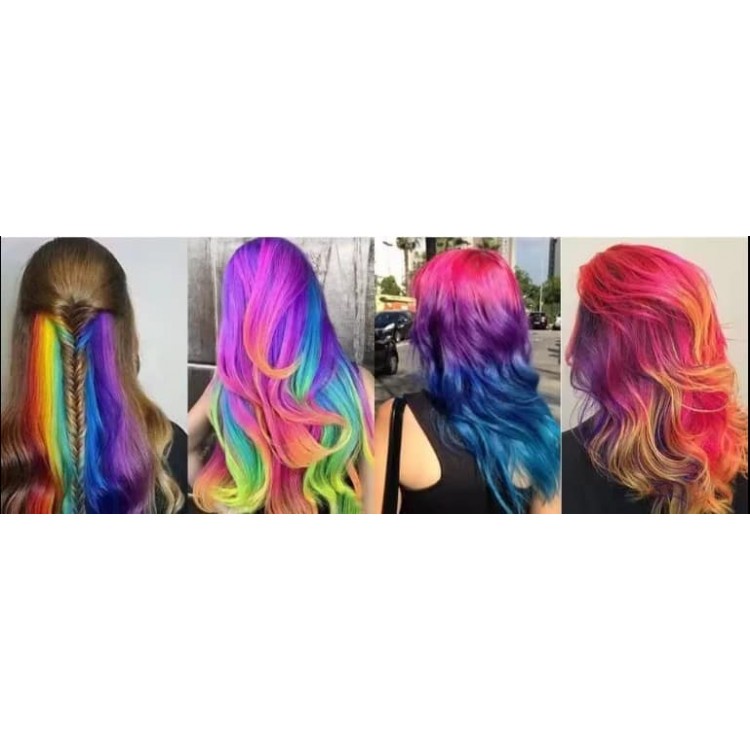 Гребінець з кольоровою крейдою CS499V " Colorful Hair chalk " для волосся 105*25мм, фіолетовий