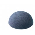 Спонж конжаковый в форме полусфера черный. Konjac sponge half ball (bamboo charcoal)