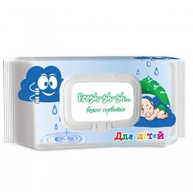 Серветки вологі Fresh-sh-sh дитячі антибактеріальні, 120 шт